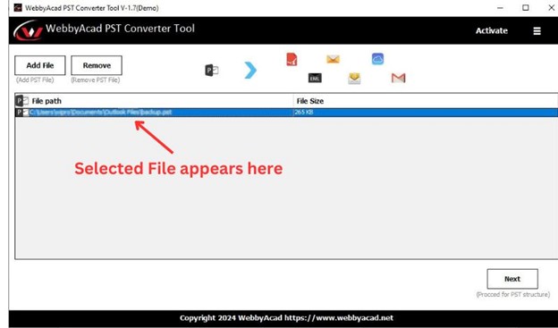 alt text = PST-converter-tool-add-file-section